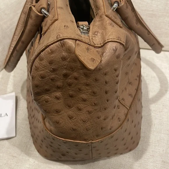 FURLA ostrich handbag. Only wore twice it’s like brand new. - Picture 7 of 17
